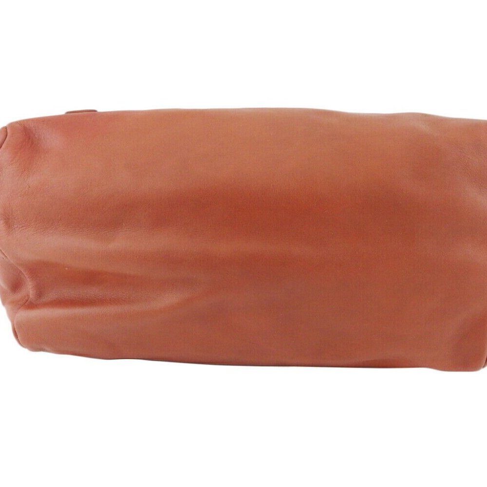 PRADA Clutch Bag Triangle Logo Leather Authentic - Picture 2 of 10